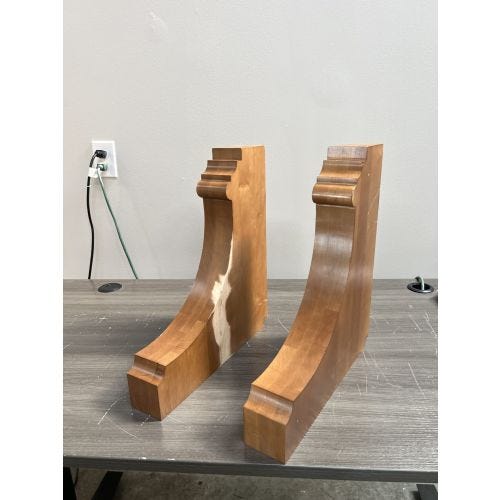 (1165) Wood Hood Corbels