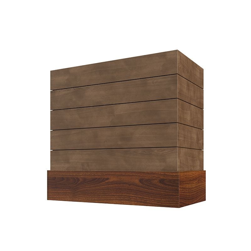 Box With Shiplap & Walnut Band