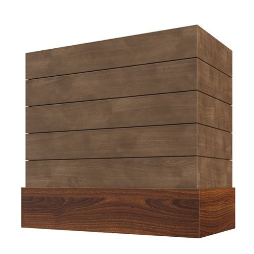 Box With Shiplap & Walnut Band