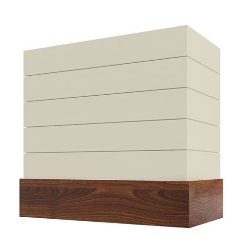 Box With Shiplap & Walnut Band