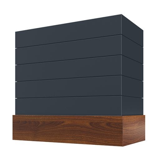 Box With Shiplap & Walnut Band
